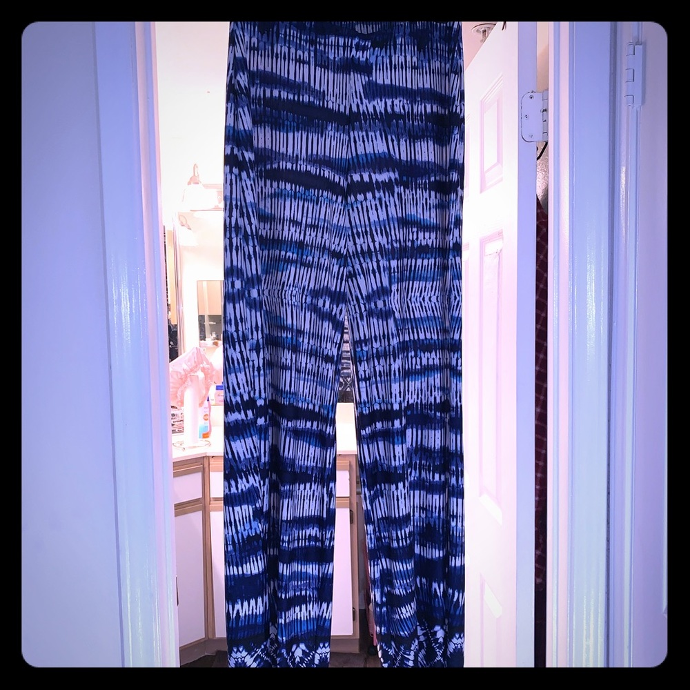 Blue & White Palazzo Pants